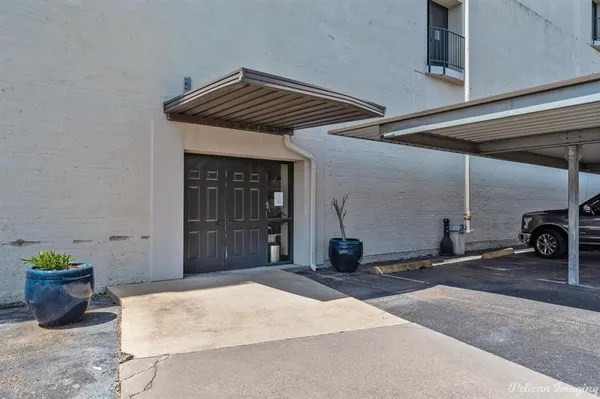 a front view of a building