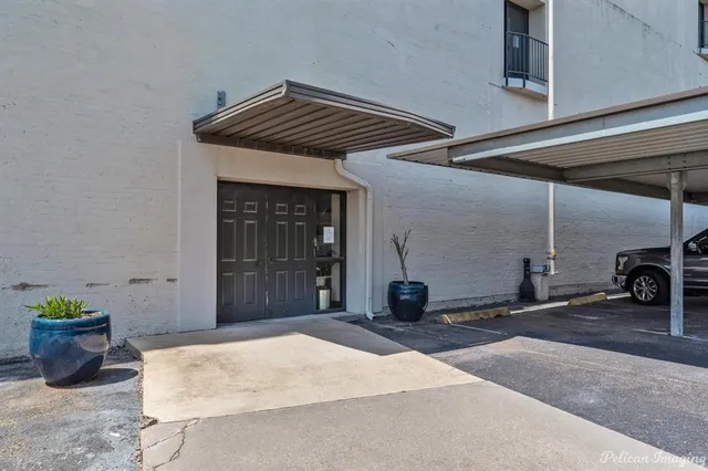 a front view of a building