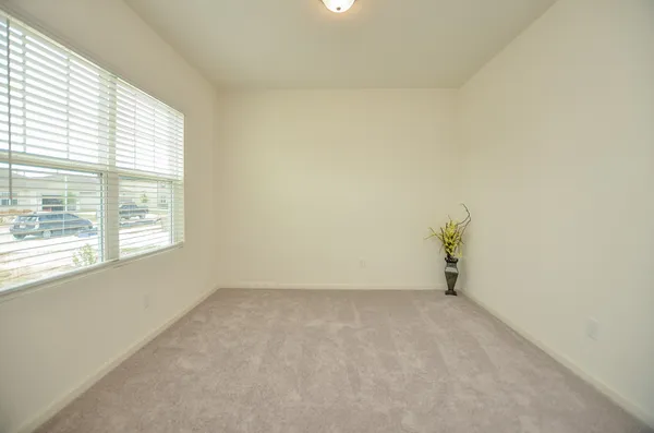 an empty room with a window