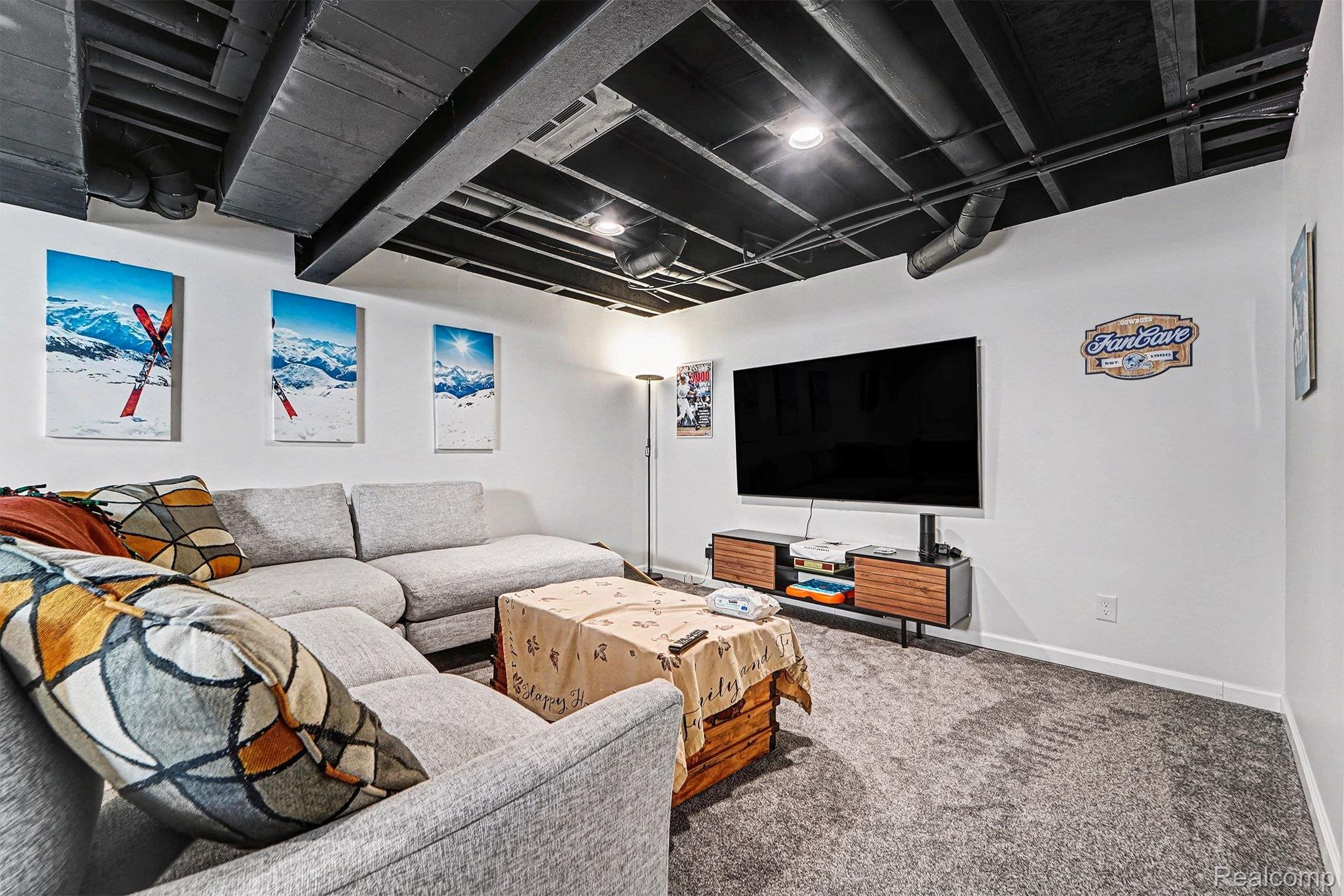 2471 Massoit Road Royal Oak, MI 48073 - Photo 35 of 49 Living room featuring carpet flooring and baseboards