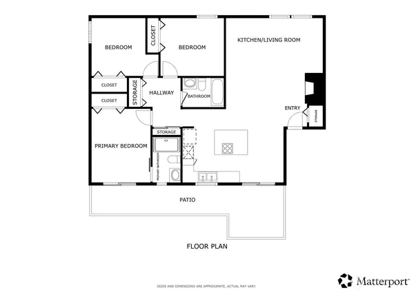 an aerial view of residential building and lake