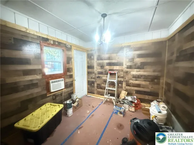 a room with gym equipment