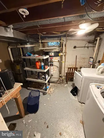 a view of storage and utility room