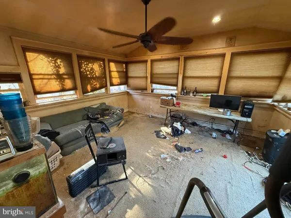 a room with furniture