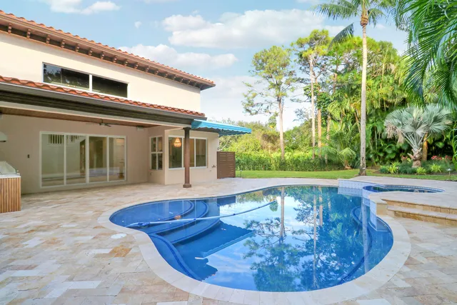 a view of outdoor space yard swimming pool and furniture