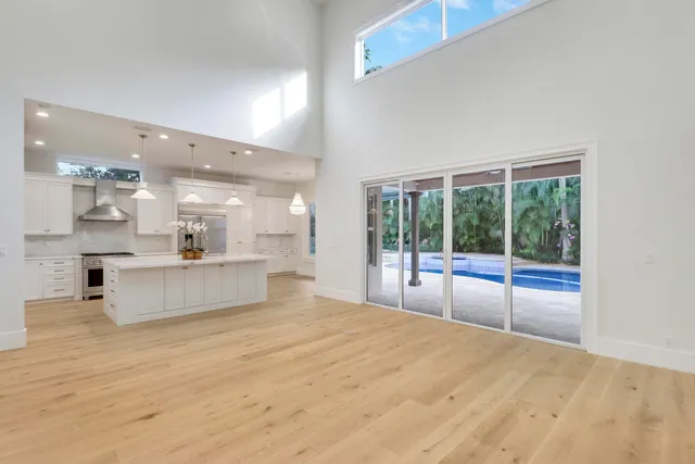 a view of a livingroom with a flat screen tv