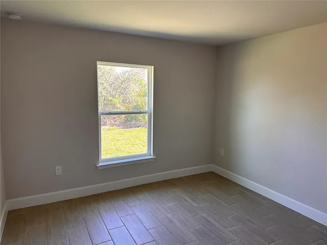 an empty room with a window