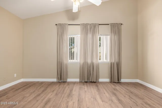 a view of a backyard of a house