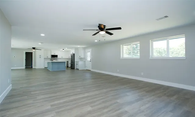 a view of kitchen and living room