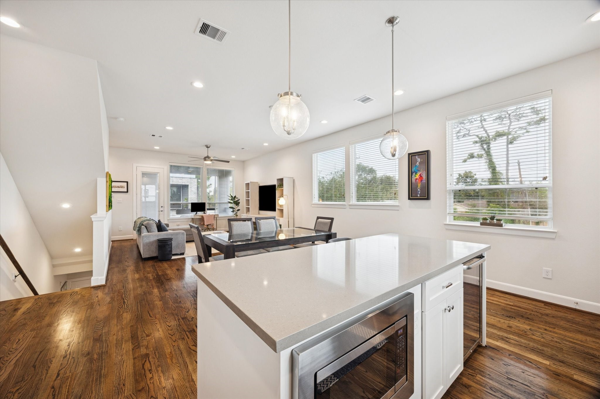 1055 Timbergrove Yards Lane Houston, TX 77008 - Photo 11 of 27 a large white kitchen with a large window