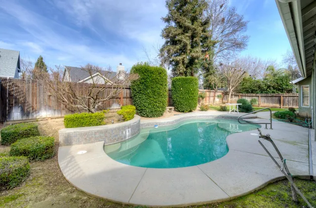 a view of a porch with a backyard