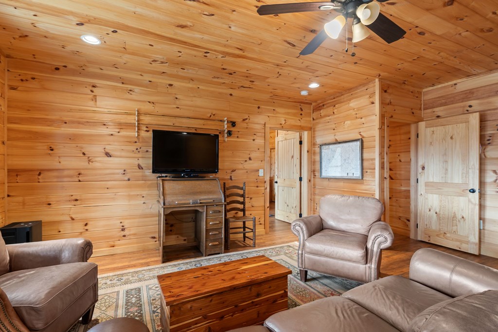 197 Cashes Valley Cherry Log, GA 30522 - Photo 40 of 67 a living room with furniture a flat screen tv and a fireplace