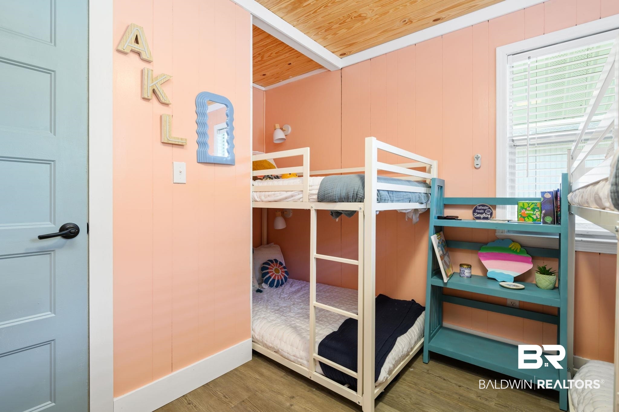 7947 Bayshore Drive Elberta, AL 36530 - Photo 21 of 26 Bedroom with wood finished floors, wooden walls, and wood ceiling