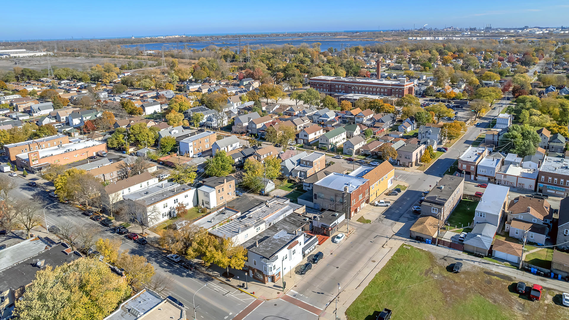 13257 South Baltimore Avenue Chicago, IL 60633 - Photo 2 of 32 an aerial view of a city with lots of residential buildings