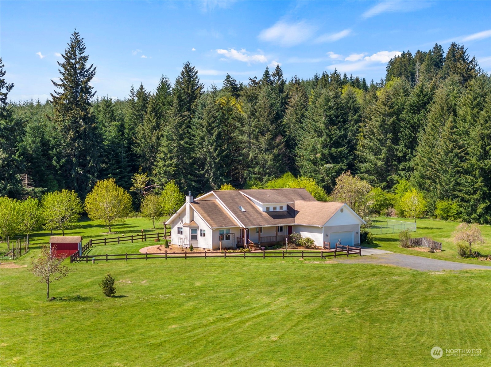 778 Ceres Hill Road, Unit B Chehalis, WA 98532 - Photo 2 of 40 an aerial view of a house with swimming pool garden and mountain view