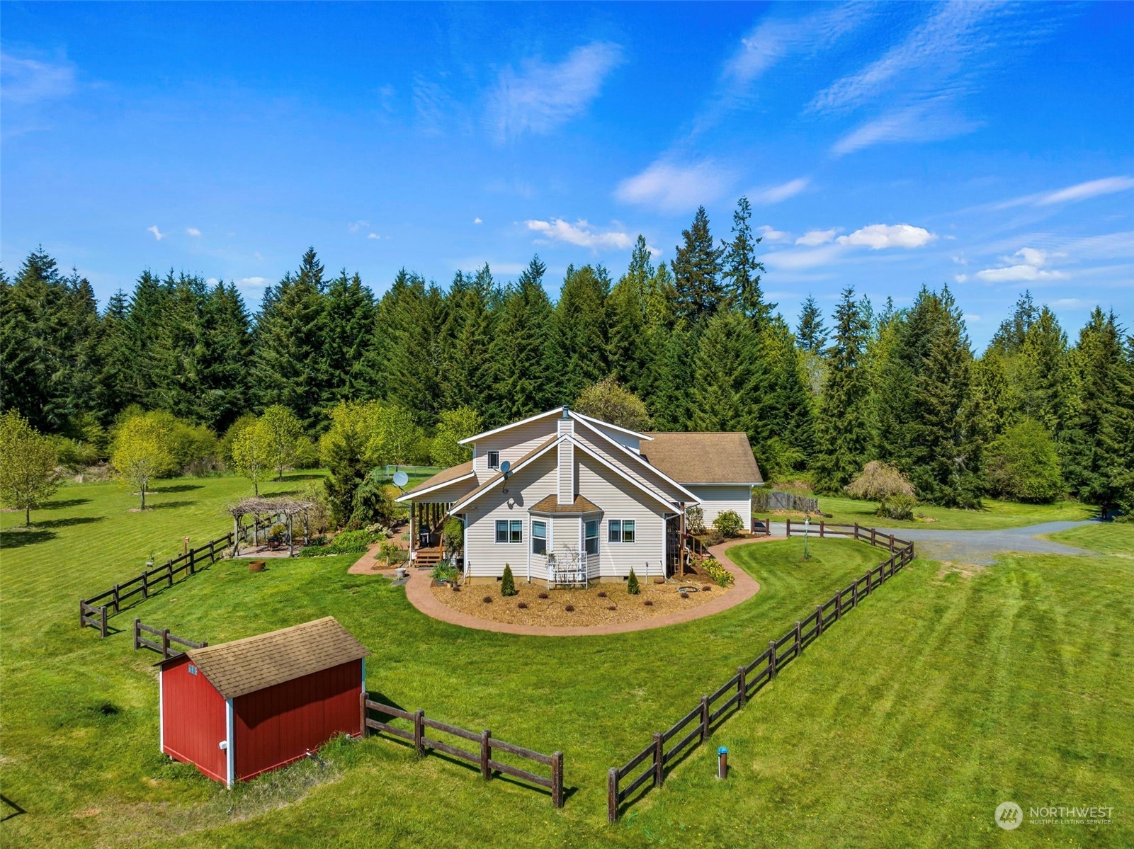 778 Ceres Hill Road, Unit B Chehalis, WA 98532 - Photo 37 of 40 a view of a big house with a big yard and large trees