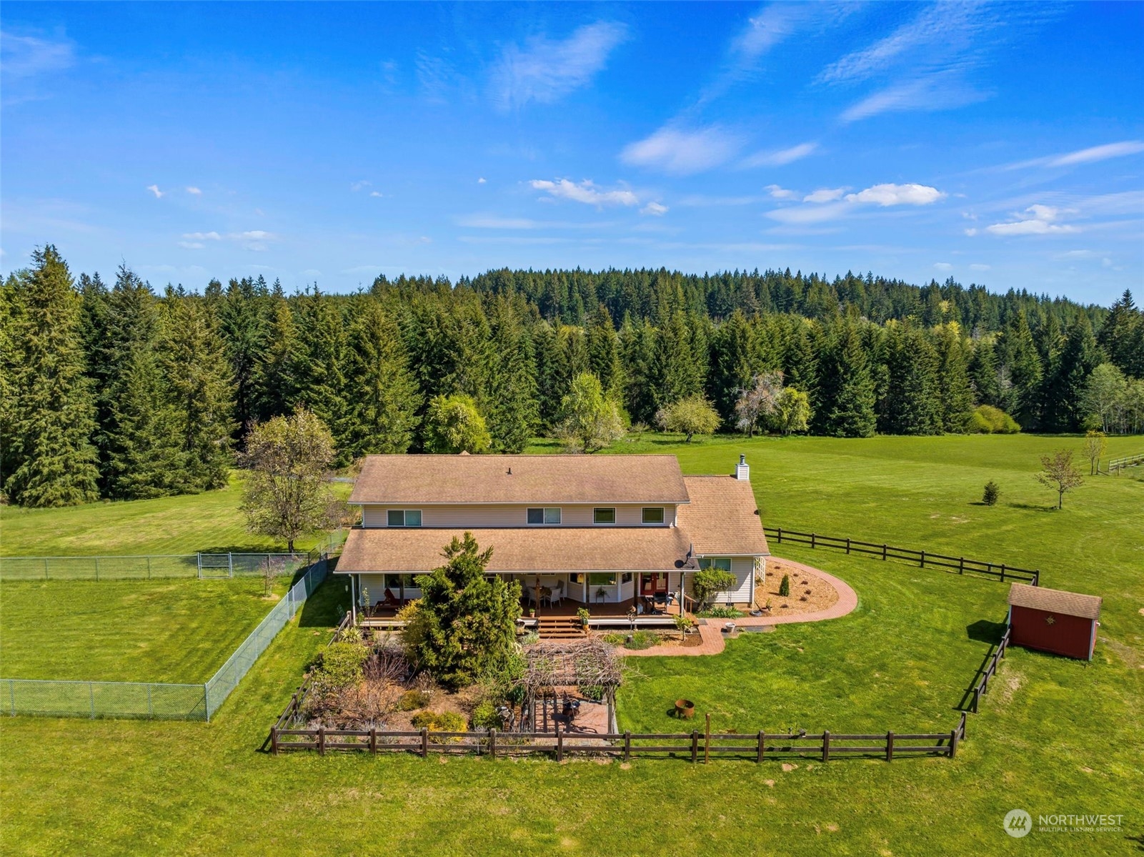 778 Ceres Hill Road, Unit B Chehalis, WA 98532 - Photo 38 of 40 an aerial view of a house with a garden