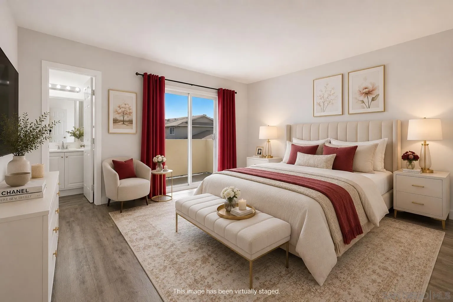 293 Sycamore Road, Unit 15 San Ysidro, CA 92173 - Photo 14 of 25 a bedroom with a bed and wooden floor