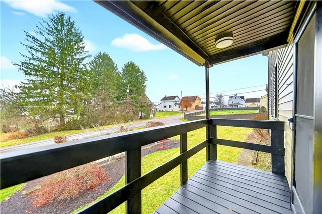 a view of city from a balcony