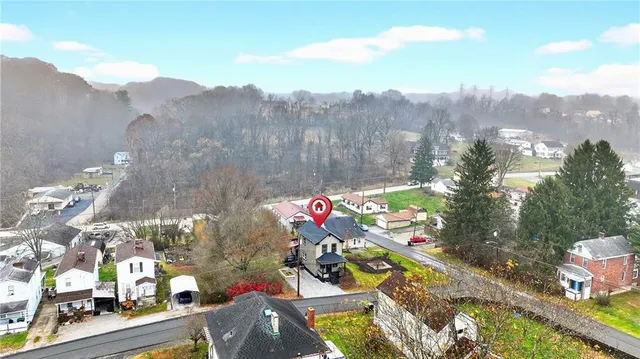 an aerial view of multiple house