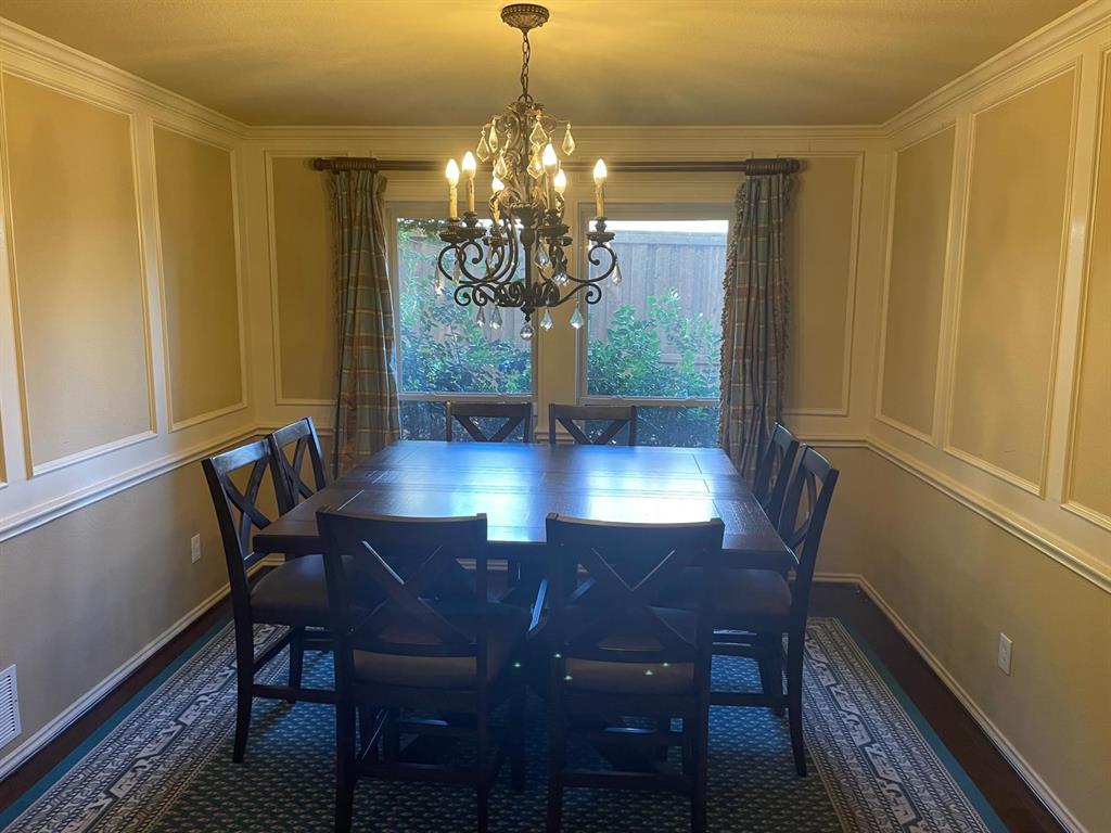 3612 Cross Bend Road Plano, TX 75023 - Photo 6 of 38 Dining room with an inviting chandelier