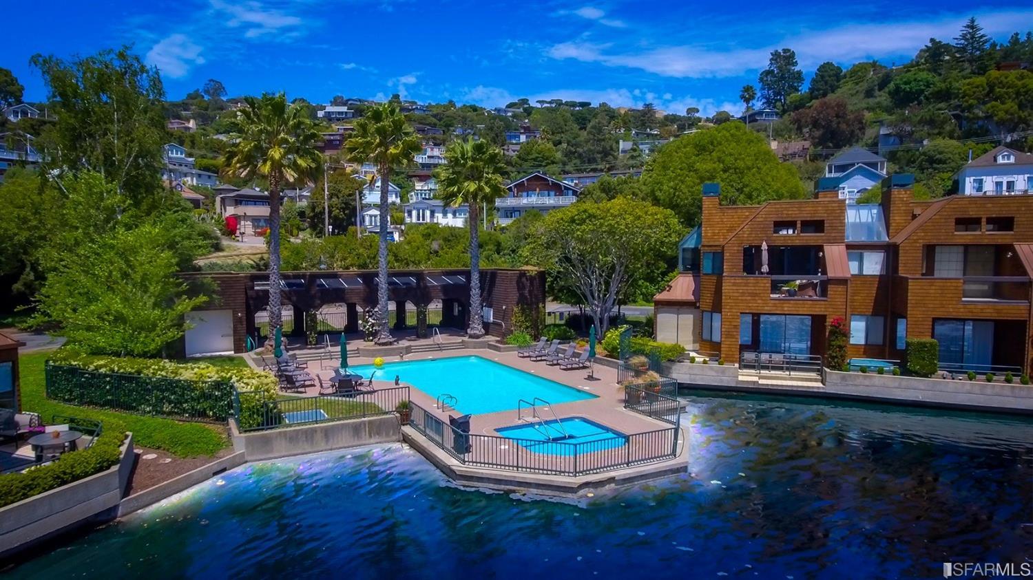 15 Lagoon Road Tiburon, CA 94920 - Photo 29 of 39 Pt. Tiburon, Pool site, pool and hot tub and entertainment area.