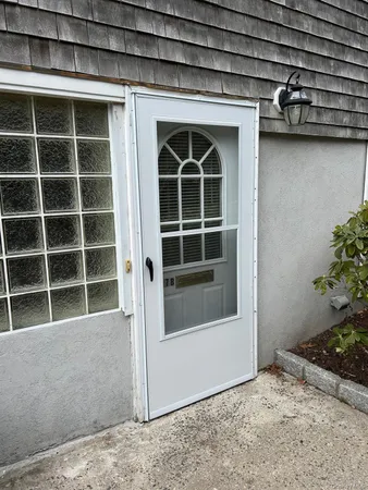 a view of front door