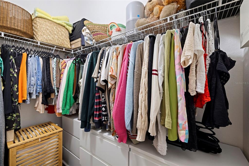 2410 West Azeele Street, Unit 214 Tampa, FL 33609 - Photo 15 of 24 a view of walk in closet with clothes and shoes