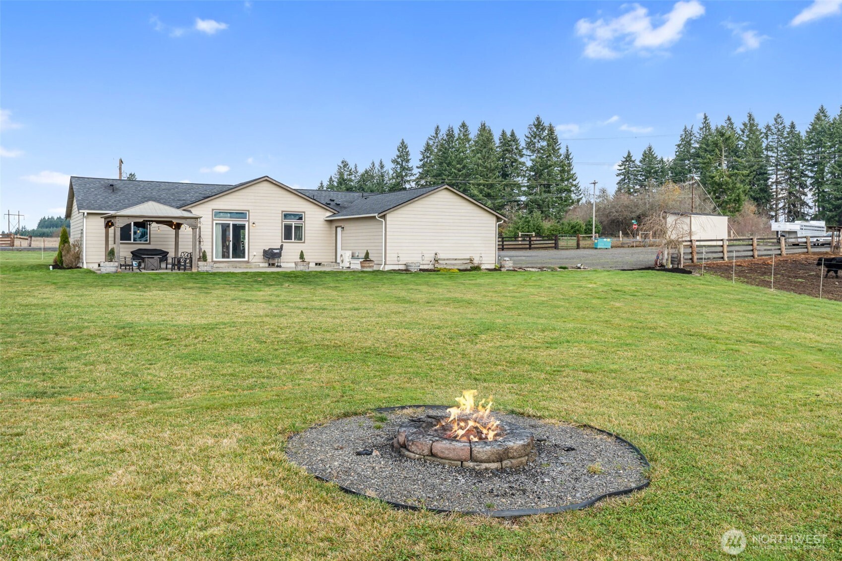 107 Haight Road Chehalis, WA 98532 - Photo 25 of 39 a view of a house with a yard and a fountain