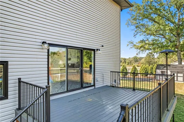 a garden view with a outdoor seating