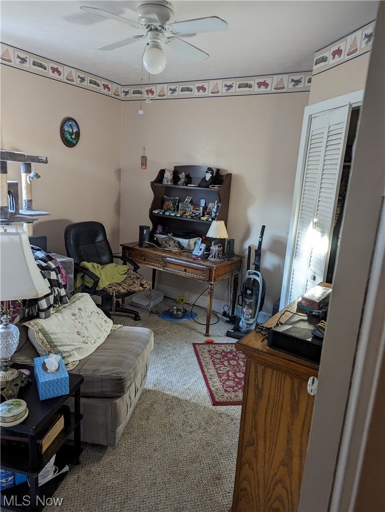 6948 Lake Road Madison, OH 44057 - Photo 9 of 16 Office space with carpet and ceiling fan