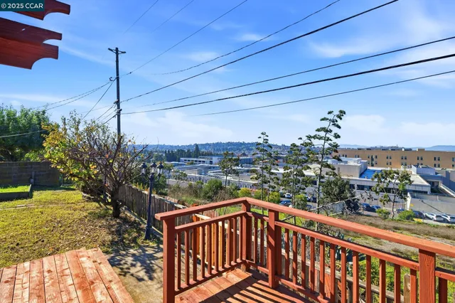 a outdoor view with a sitting space