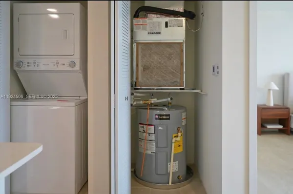 a close view of water heater room