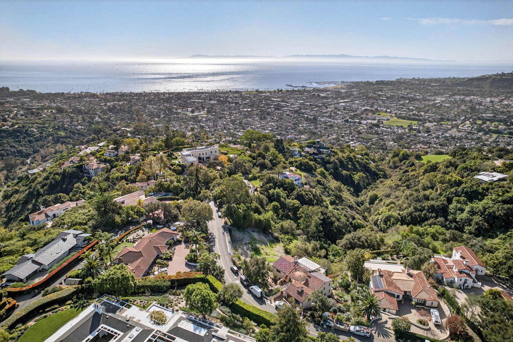 1037 Las Alturas Road Santa Barbara, CA 93103 - Photo 1 of 7 an aerial view of a city