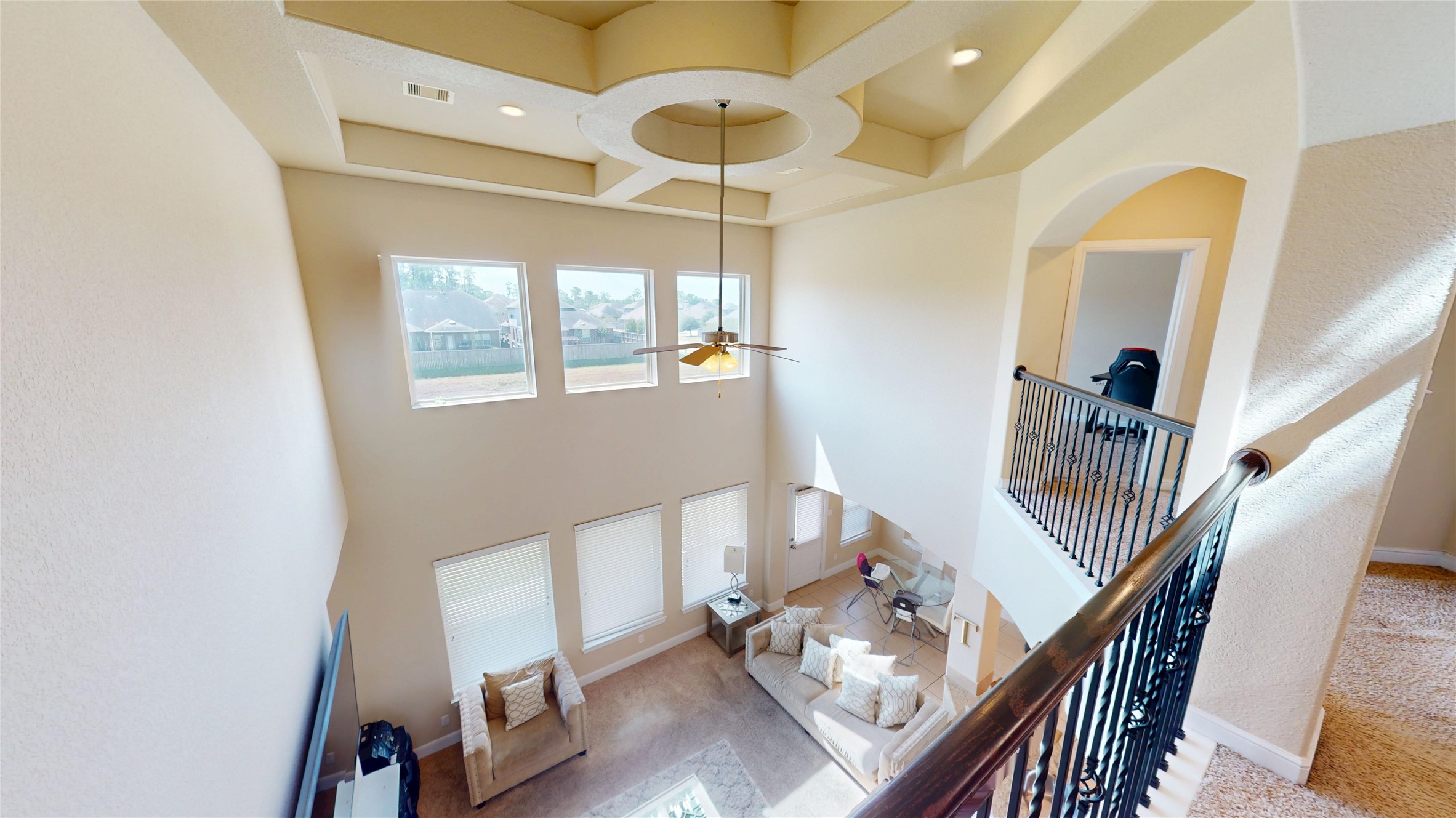 14535 Julie Meadows Lane Humble, TX 77396 - Photo 5 of 35 a view of entryway livingroom and hall with wooden floor