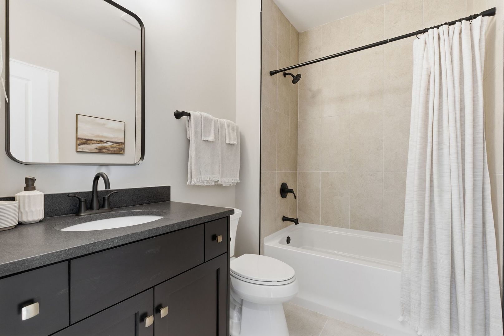 16541 Kayla Drive Lemont, IL 60439 - Photo 11 of 33 a bathroom with a granite countertop sink toilet and shower