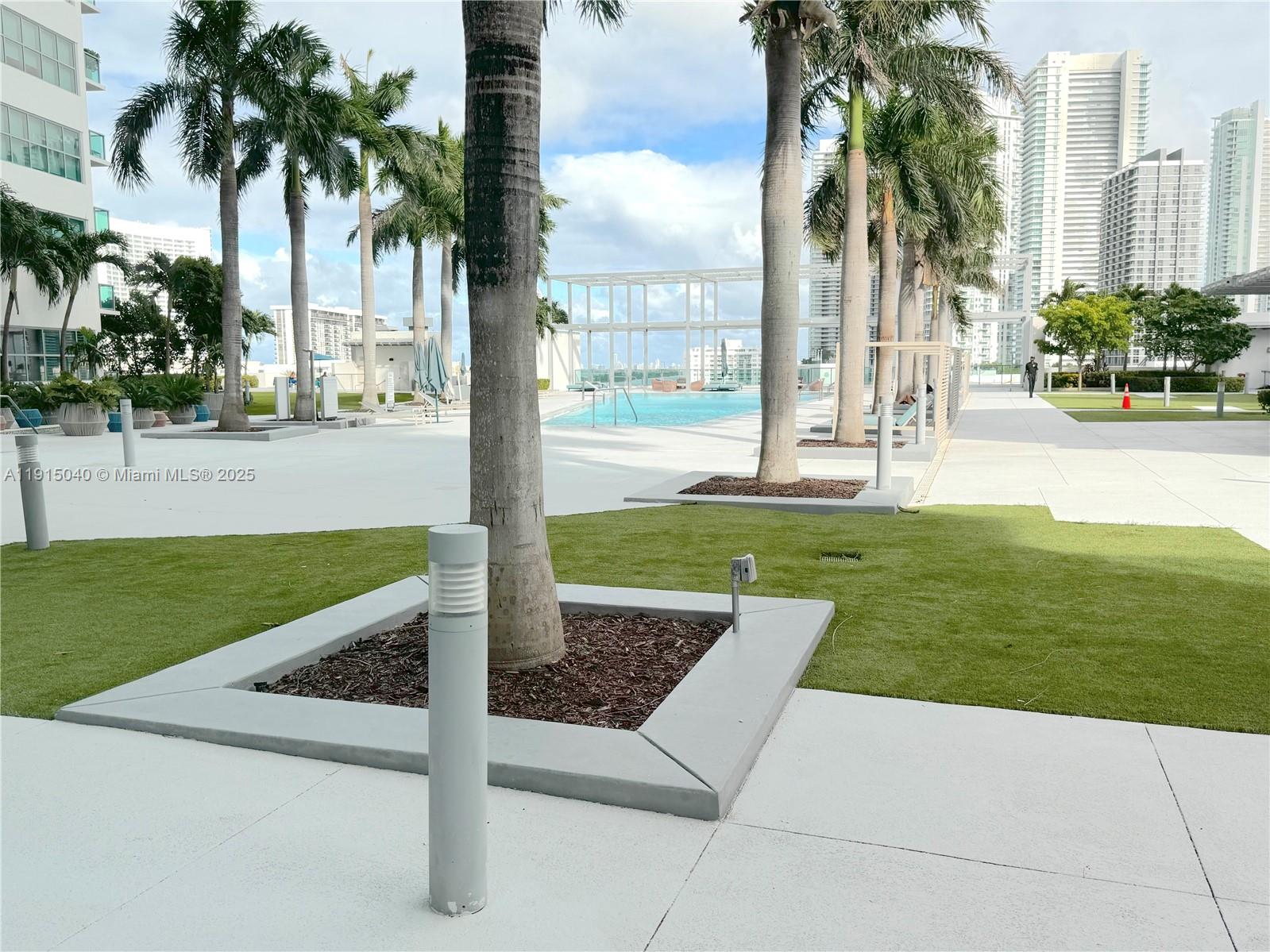 3301 Northeast 1st Avenue, Unit H3001 Miami, FL 33137 - Photo 45 of 53 a view of a yard with palm trees