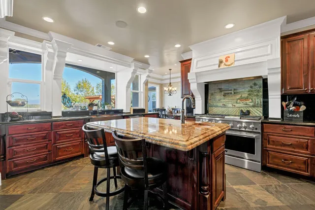 a living room with a fireplace