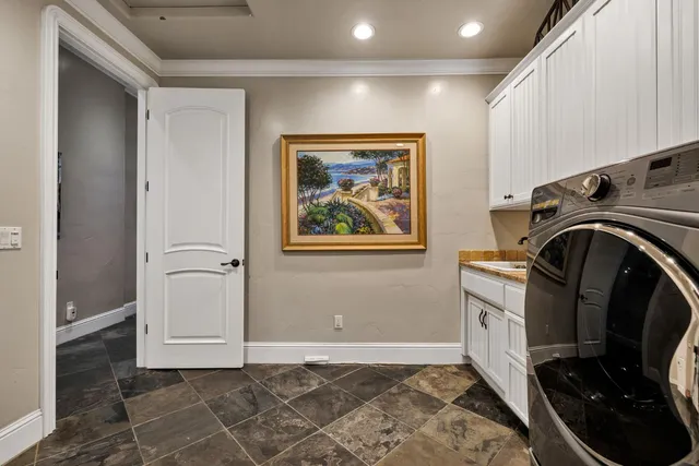 a view of a swimming pool with a lake view