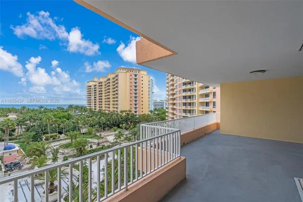 a view of a balcony