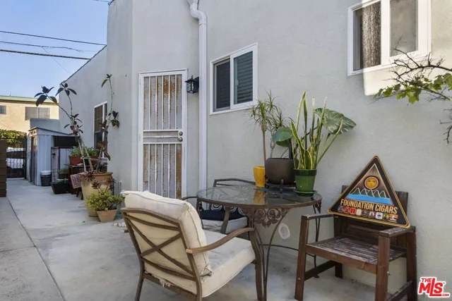 a livingroom with furniture and a potted plant