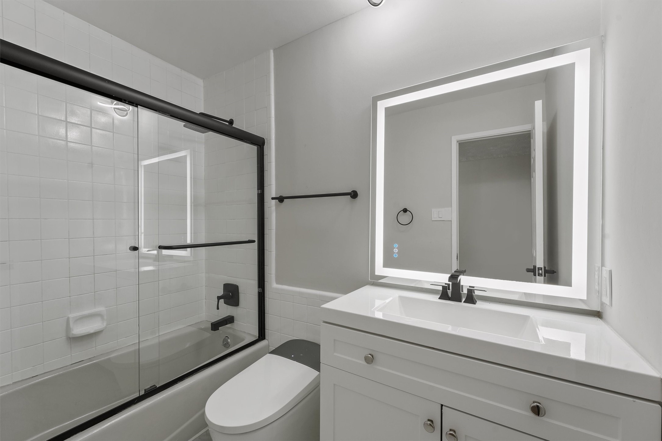 3902 Marywood Drive Spring, TX 77388 - Photo 25 of 29 a bathroom with a sink a toilet and shower