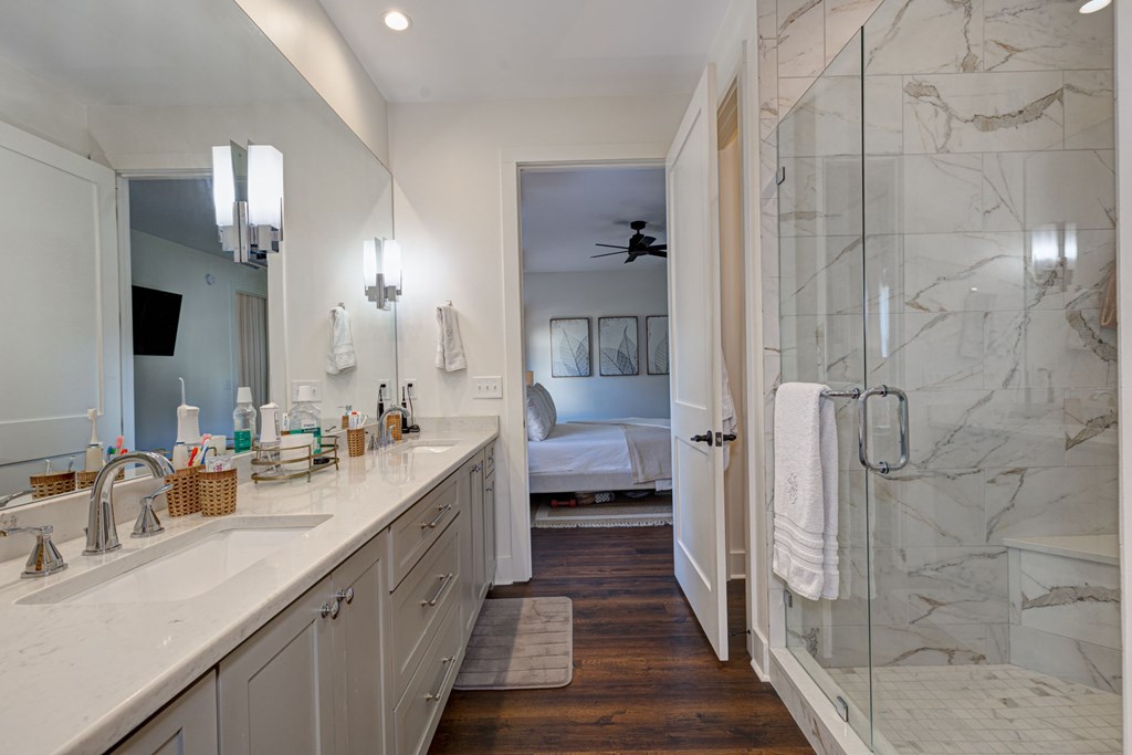 1400 17th Avenue Columbus, GA 31901 - Photo 31 of 50 a spacious bathroom with double vanity and mirrors