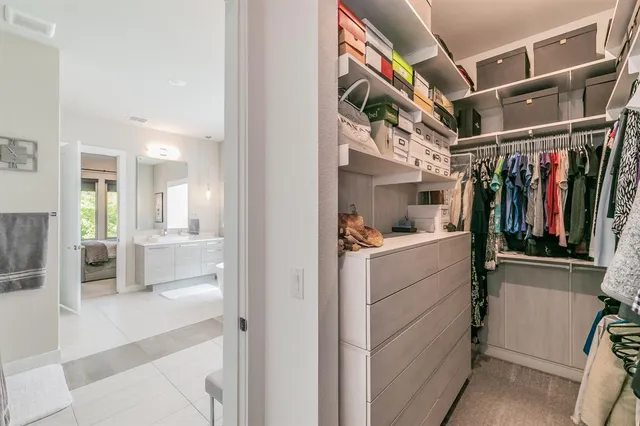 a view of a walk in closet