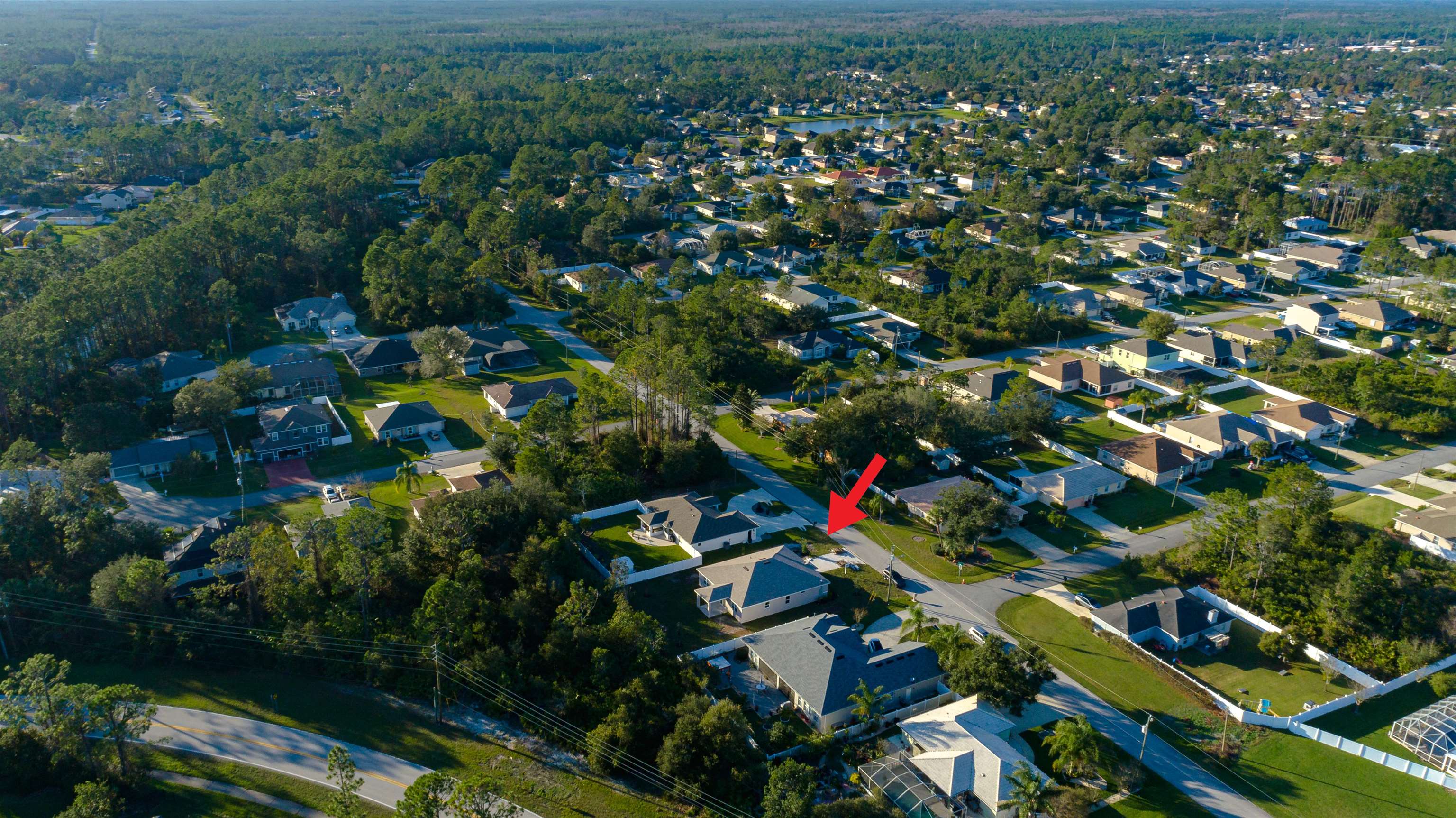 62 Roxboro Drive Palm Coast, FL 32164 - Photo 35 of 35 an aerial view of residential houses with outdoor space and trees
