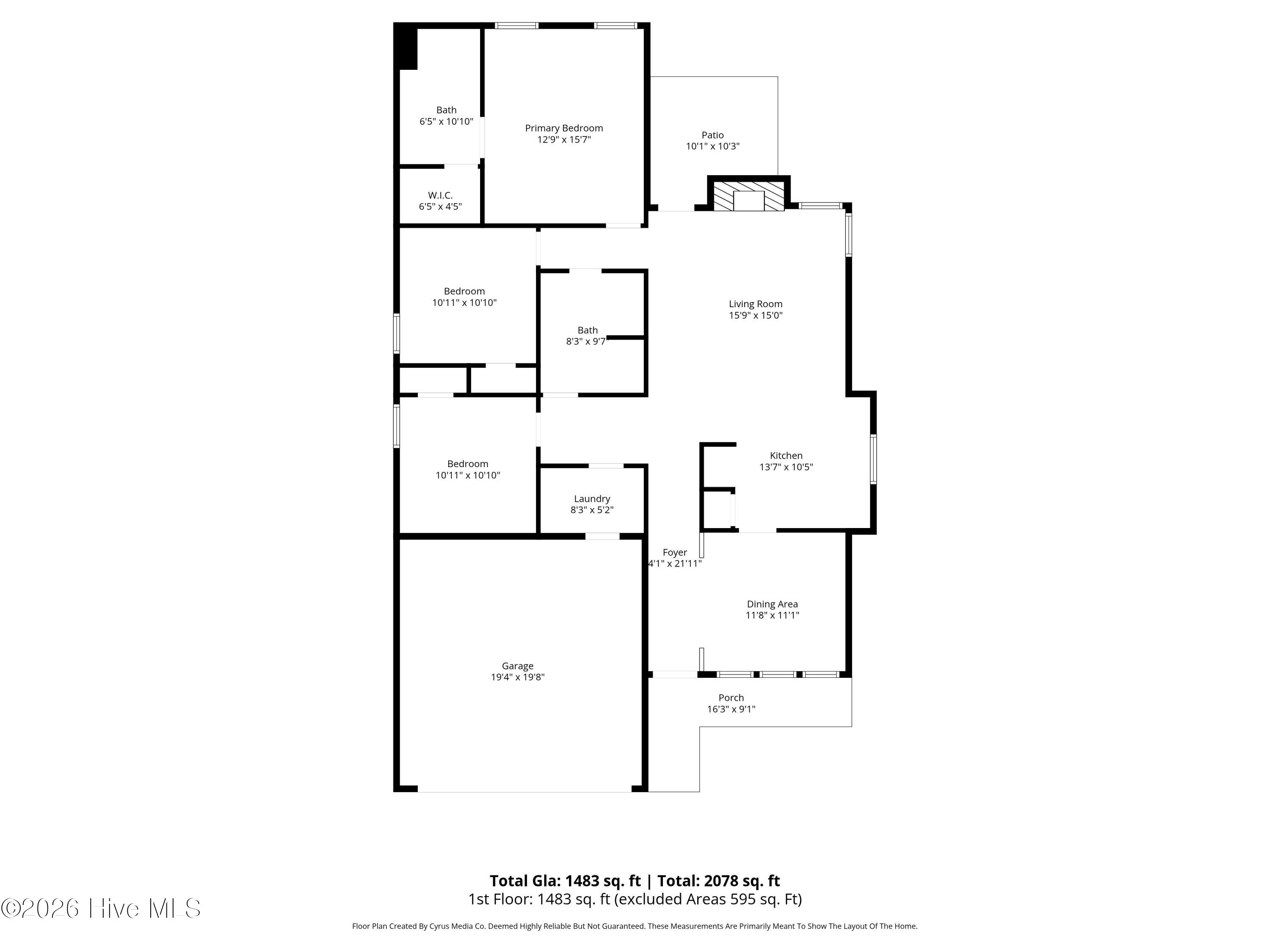 107 Clymer Court Hubert, NC 28539 - Photo 44 of 44 Floor Plan- 107 Clymer Court