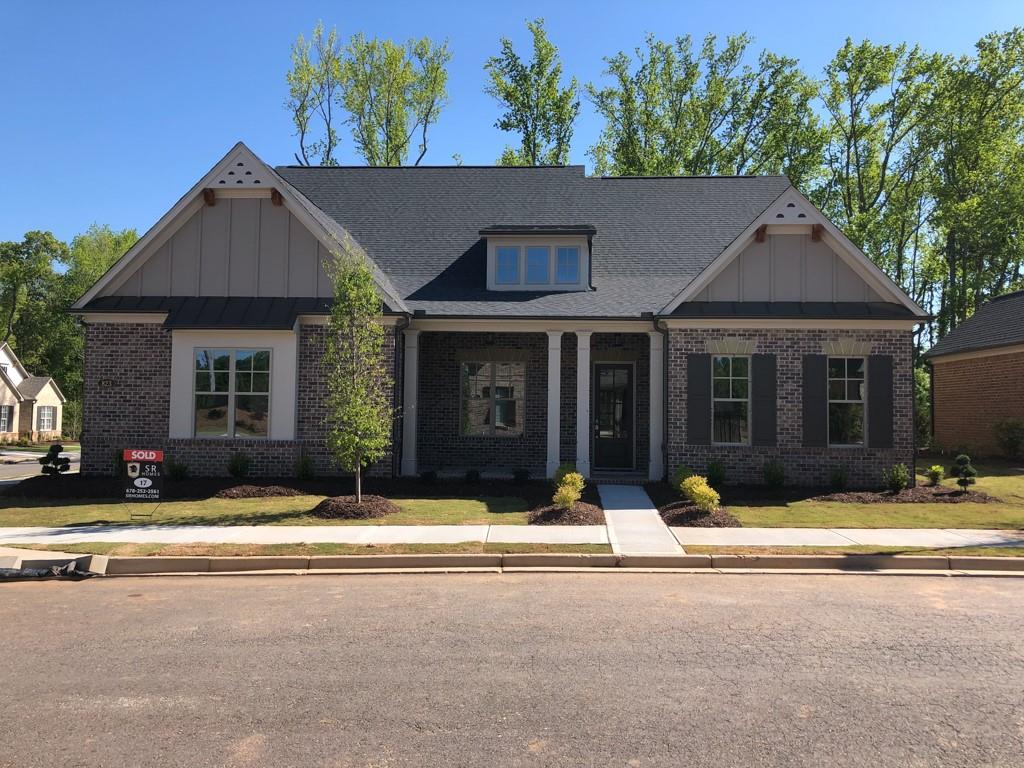 front view of a house with a outdoor space