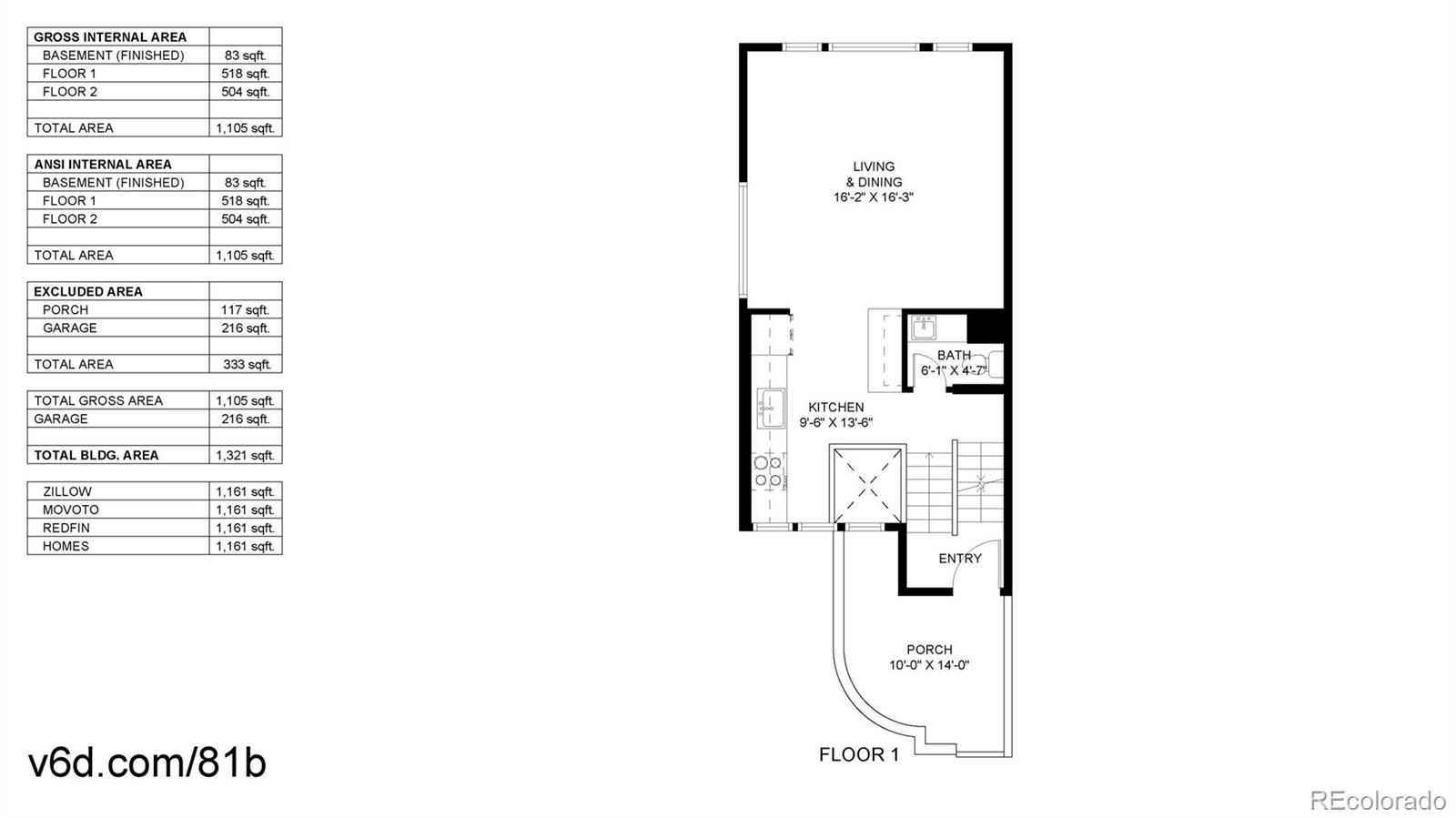 1300 Garfield Street, Unit 1A Denver, CO 80206 - Photo 32 of 33 a picture of a floor plan
