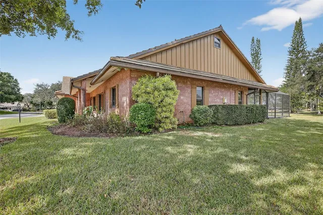 a house view with a garden space