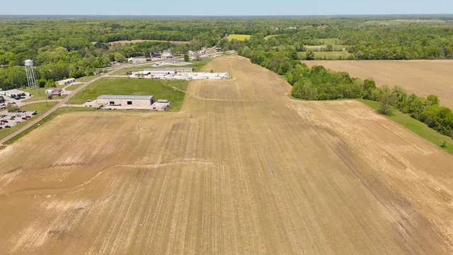 a view of an outdoor space and swimming pool